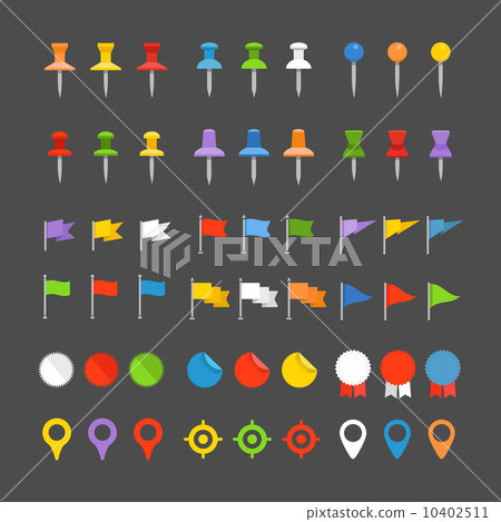 Navigation pins, flags and insignias collection 10402511