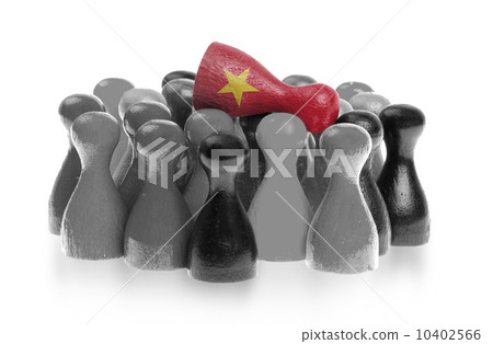 One unique pawn on top of common pawns 10402566