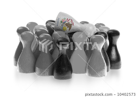 One unique pawn on top of common pawns 10402573