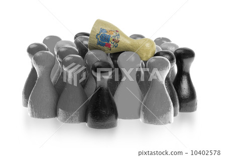 One unique pawn on top of common pawns One unique pawn on top of common pawns 10402578