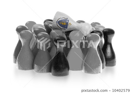 One unique pawn on top of common pawns One unique pawn on top of common pawns 10402579