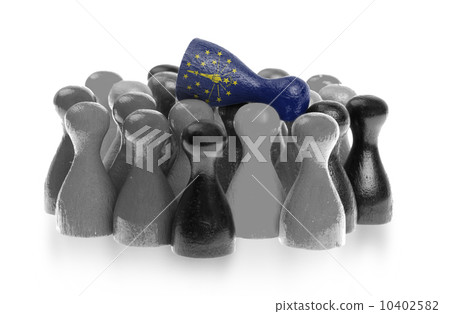 One unique pawn on top of common pawns 10402582