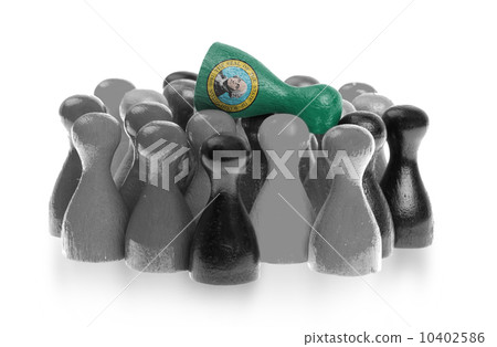One unique pawn on top of common pawns One unique pawn on top of common pawns 10402586