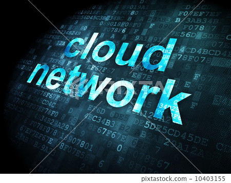 Cloud computing concept: Cloud Network on digital background 10403155