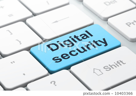 Safety concept: Digital Security on computer keyboard background 10403366