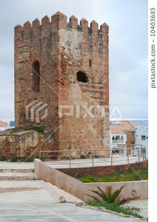 Ancient fort tower monument in Tangier, Morocco Ancient fort tower monument in Tangier, Morocco 10403685