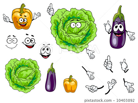 Cabbage, pepper and eggplant vegetables 10403892
