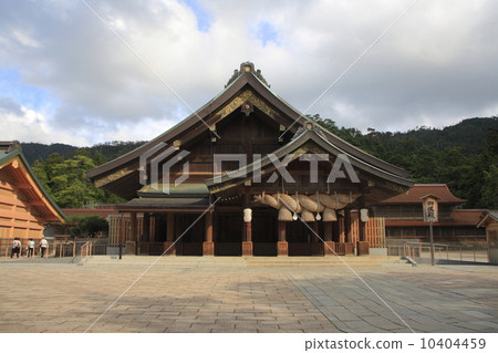 Early morning at Izumo Taisha Shrine: Worship hall (Izumo City, Shimane Prefecture) 10404459