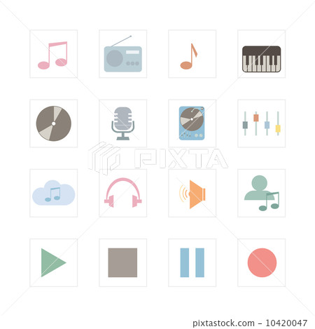 Music icon set 10420047