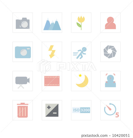 Camera menu icon set. 10420051