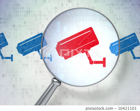 Safety concept: Cctv Camera with optical glass Safety concept: Cctv Camera with optical glass 10421101