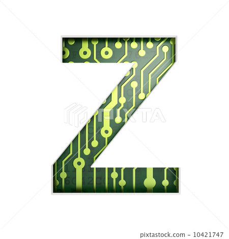 Electric curcuit board letters and numbers collection: Z isolate 10421747