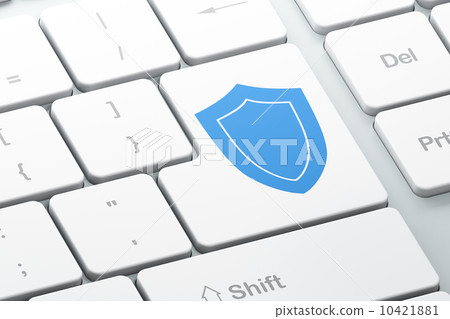 Safety concept: computer keyboard with Shield 10421881