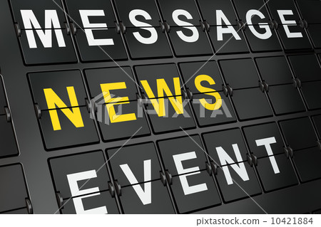News concept: News on airport board News concept: News on airport board 10421884