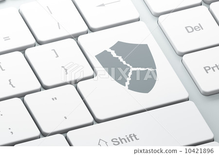 Privacy Concept Computer Keyboard With Broken Stock Illustration 10421896 Pixta