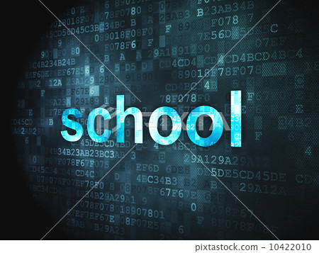 Education concept: School on digital background Education concept: School on digital background 10422010