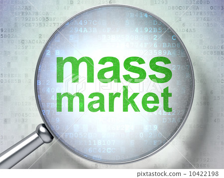 Marketing concept: optical glass with words Mass Market 10422198