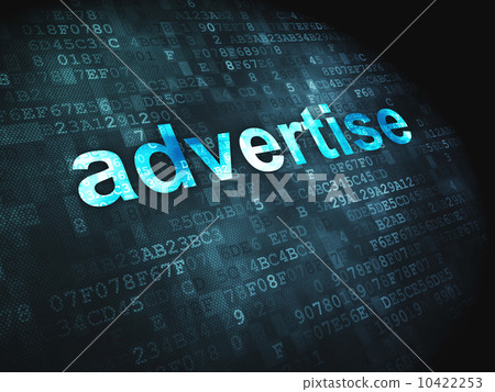 Advertising concept: Advertise on digital... - Stock Illustration ...