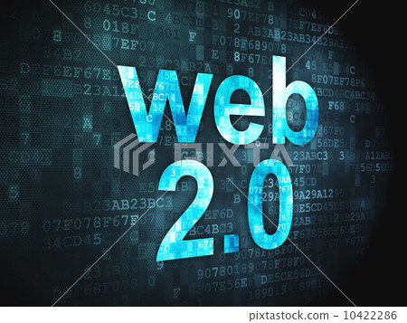 SEO web development concept: Web 2.0 on digital background SEO web development concept: Web 2.0 on digital background 10422286