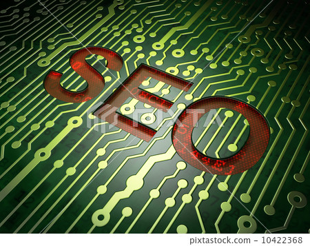 Web design concept: circuit board with word SEO 10422368
