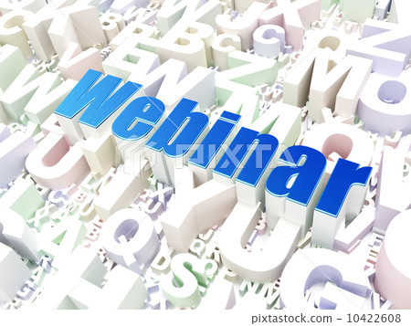 Education concept: Webinar on alphabet 10422608