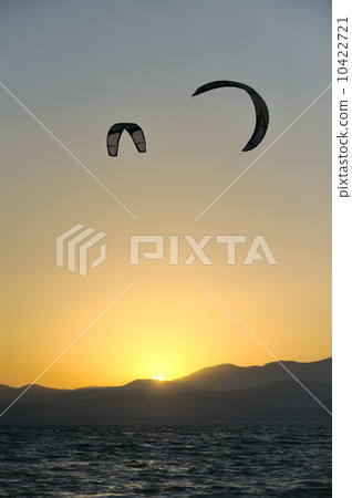 Sky-surfing on lake Kinneret 10422721
