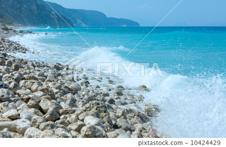 Lefkada coast summer beach (Greece) 10424429