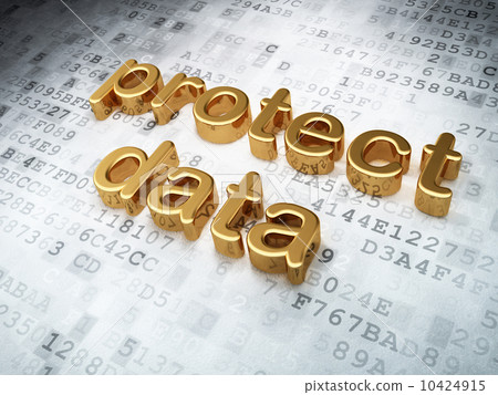 Security concept: golden protect data on digital background Security concept: golden protect data on digital background 10424915