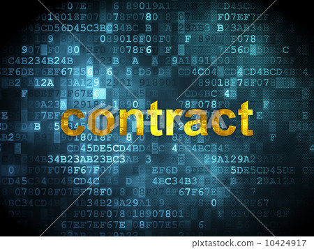 business concept: Contract on digital background business concept: Contract on digital background 10424917