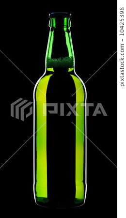 Bottle of beer, isolated on a black background 10425398