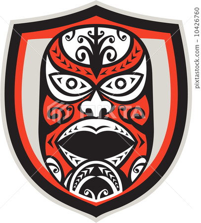 Maori Mask Shield Retro 10426760