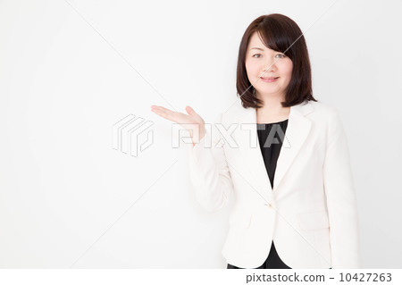 A woman pointed by hand A woman pointed by hand 10427263