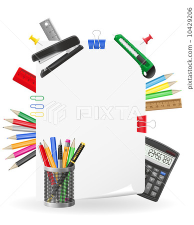 stationery set icons vector illustration stationery set icons vector illustration 10429206