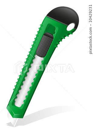 stationery green knife vector illustration 10429231