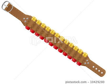 shotgun shells in bandoliers vector illustration 10429280