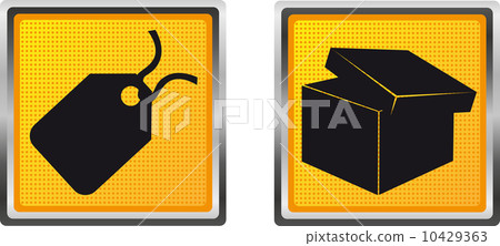 icons label and box for design vector illustration 10429363