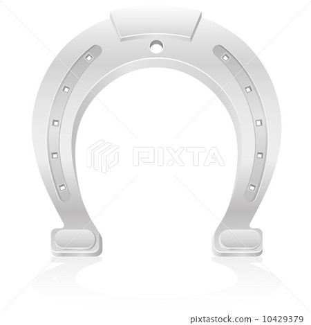 silver horseshoe talisman charm vector illustration 10429379