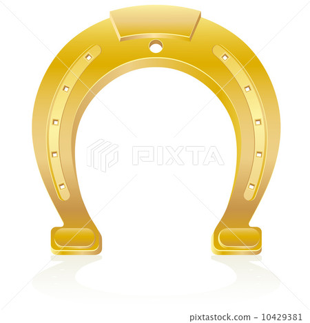gold horseshoe talisman charm vector illustration 10429381