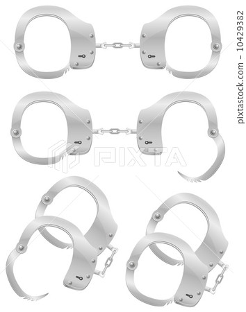 metal handcuffs for the police vector illustration 10429382