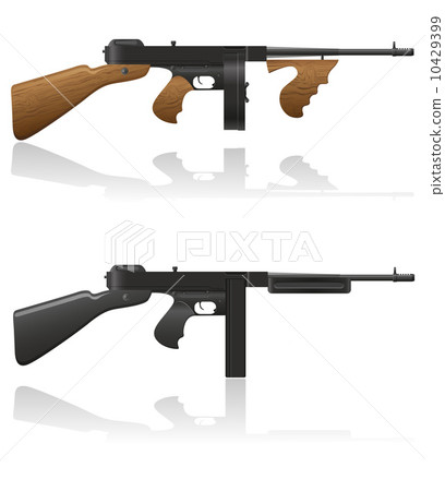 gangster gun Thompson vector illustration gangster gun Thompson vector illustration 10429399