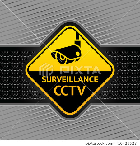 Cctv symbol on a background industrial template Cctv symbol on a background industrial template 10429528