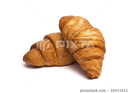 two croissants isolated on white background 10431911
