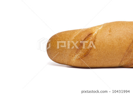 single plain hotdog bun, isolated on white single plain hotdog bun, isolated on white 10431994