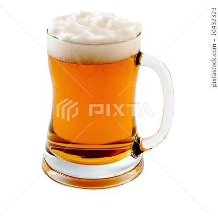 Mug with beer on white background 10432323