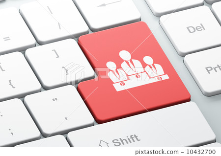 News concept: Business Team on computer keyboard background 10432700