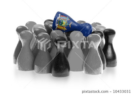 One unique pawn on top of common pawns 10433031