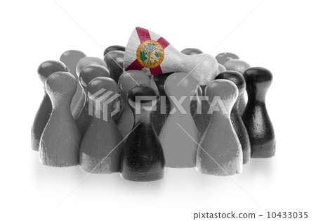 One unique pawn on top of common pawns 10433035