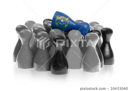 One unique pawn on top of common pawns 10433040