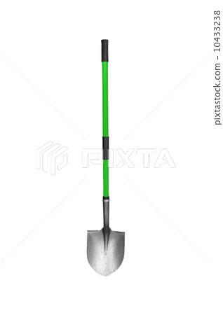 Green garden showel isolated on white background 10433238