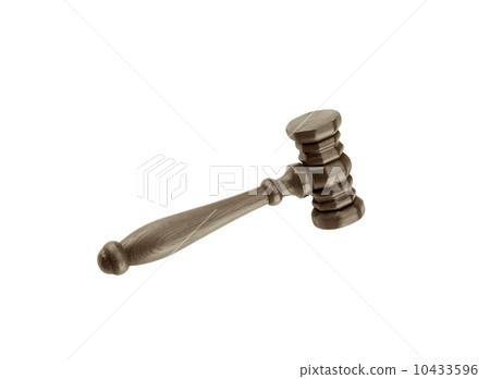 Wooden justice gavel isolated Wooden justice gavel isolated 10433596